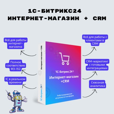 Программа для ЭВМ "1С-Битрикс24". Лицензия Интернет-магазин + CRM (12 мес.) - купить в Солдатском